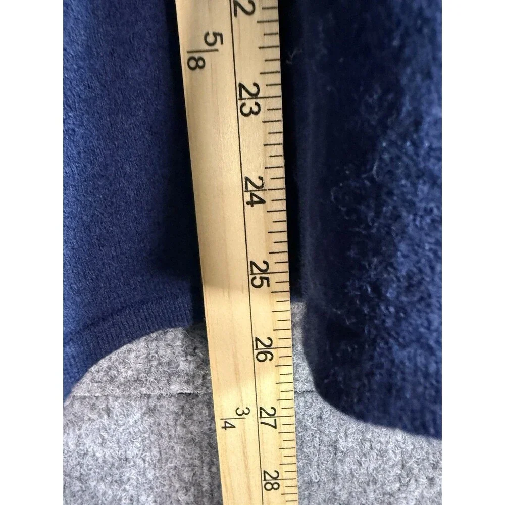 The North Face Men’s Wool‑Blend Quarter Zip Sweater – Blue – XL (Shrunk)